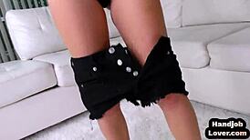 amateur teen jerks hard cock after striptease