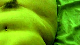 Ticklish chubby wife laughs during playful session