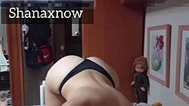 Teen Shanaxnow can't stop deepthroating and licking balls.