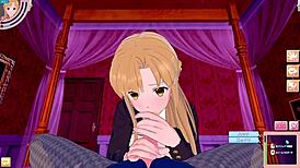 【sao asuna】male takes pov in 3dhentai anime game koikatsu video【sword art online】 😏