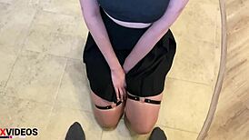 Fucking Red-Haired Girlfriend's Big Ass in Doggy and Missionary Creampie