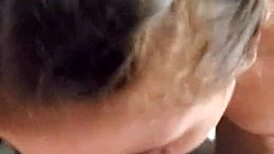 Hot Brunette With Pigtails Gives Intense Blowjob In RV, POV Cumshot