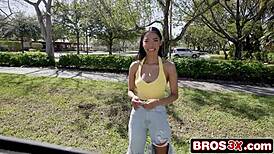 Perfect Body Ebony Riding Strangers Big Black Dick For Cash, Wow!