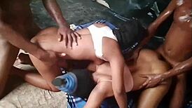 Two Wild Friends Worn Out in a Steamy Group Encounter