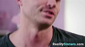 Young teen licks and eats her sister's big ass in oral and anal play