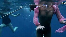 Are These Hot Teens In Bikinis Bathing Underwater In Tenerife Sea?