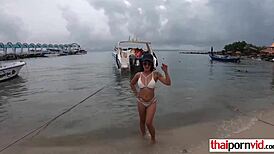 thai teen 18+ masturbates with vibrator for boyfriend