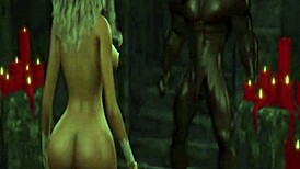 Grosso cazzo e grosse tette si scontrano in porno hentai 3D selvaggio