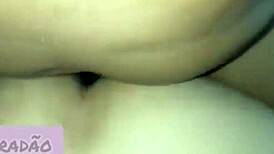 latina drinks cum from hairy pussy