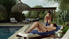 she gets her lesbian lover with dildo