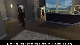 Girl next door cheats in wedding booty call in Sims 4.