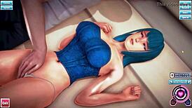 Wow! Honey Select Features Sarutobi Yuuki As 3D Blue Haired Beauty In Hentai!
