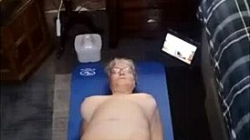 Early morning yoga with hot mature Vee’s big ass