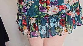 This bbw milf is showing off her big ass and masturbating her fat pussy after peeing