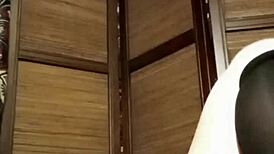 Oh wow, this horny solo performer indulges in kinky stocking fetish from POV!