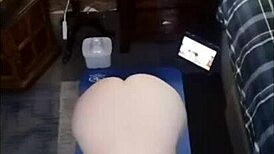 Early morning yoga with hot mature Vee’s big ass