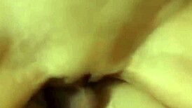 Swollen pussy lips expel cum jets