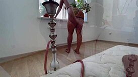 This beautiful latina girl smokes hookah with her friend. Then gets anal fucked by her boyfriend.