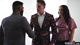 Boss And Assistant Explore Bisexual Threesome With Boyfriend In Office