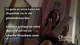 i’m goin crazy with this huge glass dildo in charlie’s butt