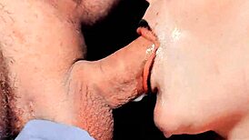 Hey, wanna see warm sperm injected deep in her throat close-up?