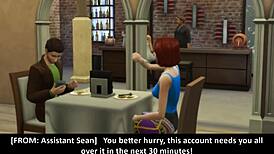 Girl next door cheats in wedding booty call in Sims 4.