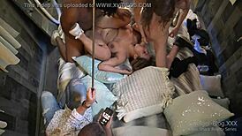 Swinger Gives BJ, Gets Cunt Smashed.