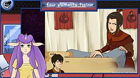 Avatar douche scène met hentai aftrek en geile tieten