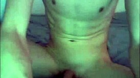 Watch this solo gay boy jerking off his cock.