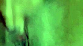 Solo ebony girl enjoys softcore masturbation session