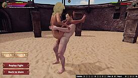 yo, ethan versus faye in naked fighter 3d, getting rough doggystyle!