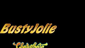 BustyJolie, the EBONY BBW, SHOWS OFF her BIG TITS on WEBCAM.