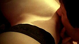 Eating Out Her Shaven Pussy In Bathroom