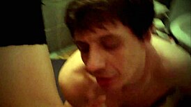 Eating Out Her Shaven Pussy In Bathroom