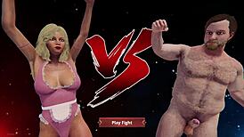 yo, ethan versus faye in naked fighter 3d, getting rough doggystyle!