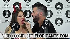 Elo Sucks Sara's Natural Tits In Spicy Room