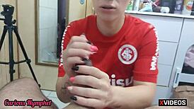 curious goddess - blonde slut white soccer socks hairy pussy taking blowjob black cock sucking facial oral sex