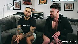 I can’t resist watching muscular gay hunks fucking hard on live webcam after that intense interview.