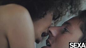 Beautiful black Brazilian babe savors morning cock after coffee fix