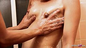 I, umm, caught cute Asian step sis naked in shower, gotta suck him now!