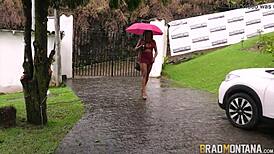 Meeting big-assed mulata thaiz gomes in mark butt's casting trailer