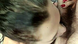 i gave a blowjob and got fucked with cum on my pussy