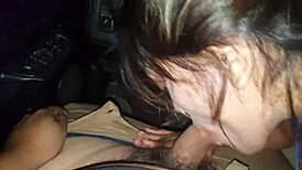 I got this young girl suckin my cock in the truck, oh man!