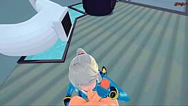 Samus enjoys a POV facial followed by a missionary creampie.