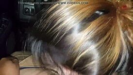 I got this young girl suckin my cock in the truck, oh man!