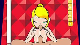 samus in zero suit costume riding in the game