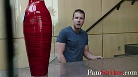 Blonde stepsister Lyra Law lets stepbrother rip her pussy hard in fantasy