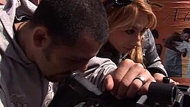 Hey, wanna see this fat ass brunette take huge anal?