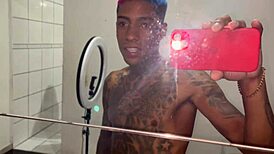 Shower hentai teen brunette with skinny tits gets interracial assfucking from big cock