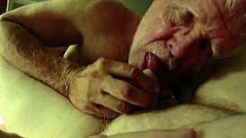 Bearded Grandpa Sucks Hard Cock Relentlessly